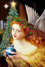 Bead Embroidery Kit DIY Beaded Stitching Needlepoint Christmas Angel sl-3207