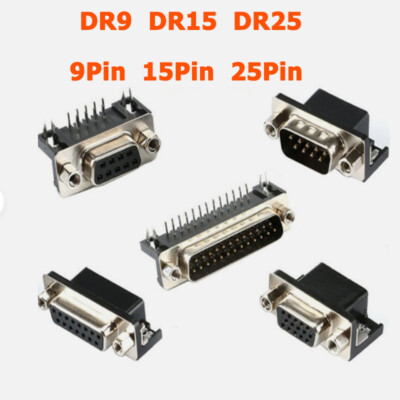 9/15/25Pin D-Sub Male Female Plug Socket PCB Board Mount Solder Connector RS232