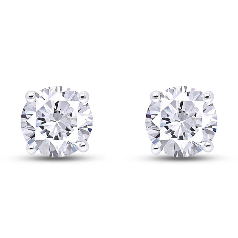 1/2 - 2.00 Ct Diamond Screw Back Studs 14k Gold Earrings Lab Grown (GH/VS2-SI1) - Image 2 of 4