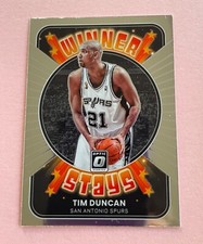 2021-22 Panini Donruss Optic Basketball Tim Duncan Winner Stays #19 HOF Spurs
