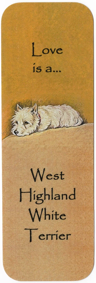 K9-KARDS WEST HIGHLAND WHITE TERRIER WESTIE BEAUTIFUL DOG BOOKMARK GREAT GIFT