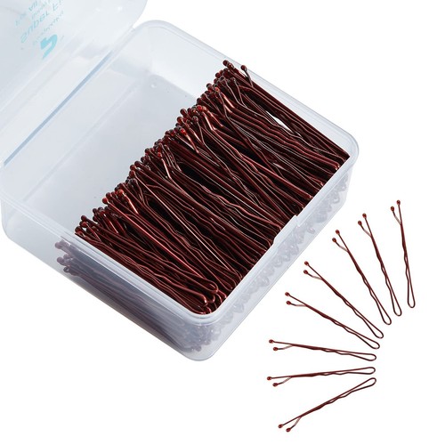 Bobby Pins, Brown Hair Pins for Women, 400pcs Bun Pins for Thick, Thin and Al...
