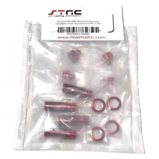 NEW STRC CNC Machined Aluminum Complete Shock Kit Red for Associated MT12