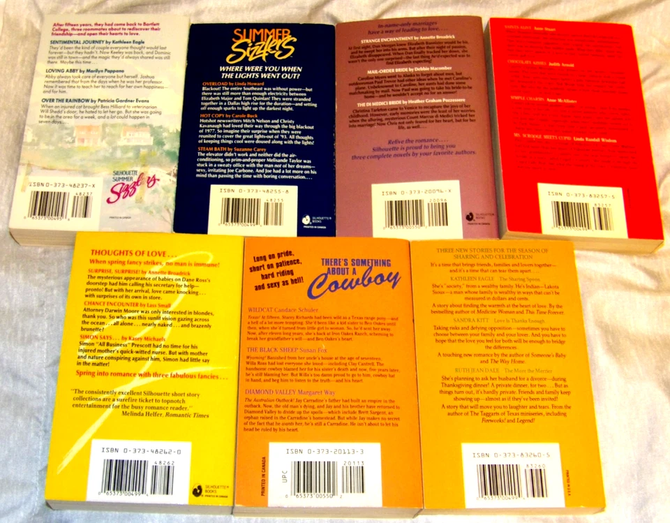 Vintage Silhouette/Harlequin• 7 Triple Novel Paperback Books• 22 Novels In All!• - Image 2 of 4