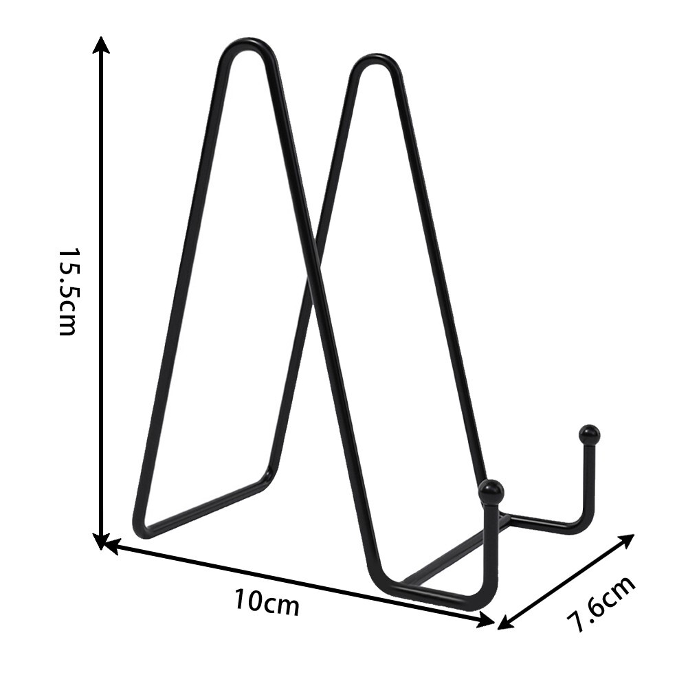 Space saving DIY Picture Frame Storage Rack with Black Iron Plate Stand
