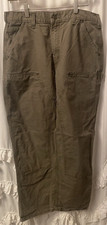 VTG Carhartt Pants Men 34x32 Double Knee Light Brown fit 34x31 Workwear B195 Y2K