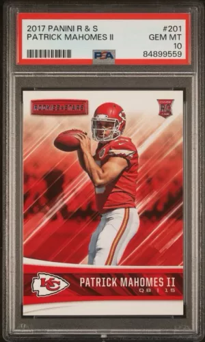 PATRICK MAHOMES ROOKIE RC 2017 Panini Rookies & Stars #201 PSA 10 Chiefs