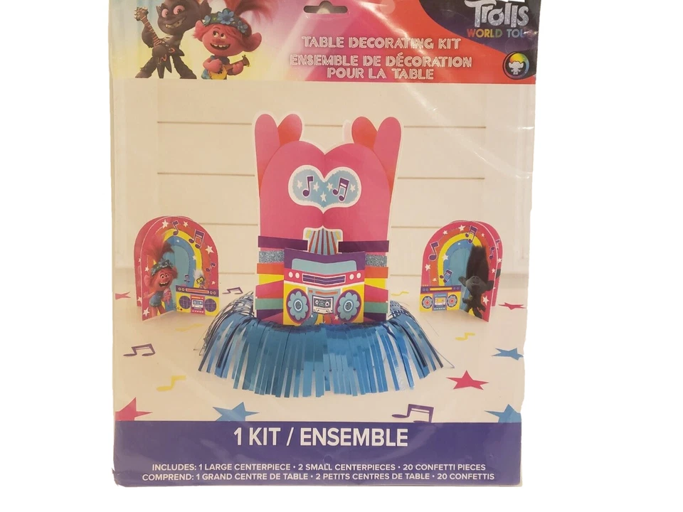 DreamWorks Trolls World Tour 31 piezas Kit de decoración de fiesta NUEVO Foto 2 de 4