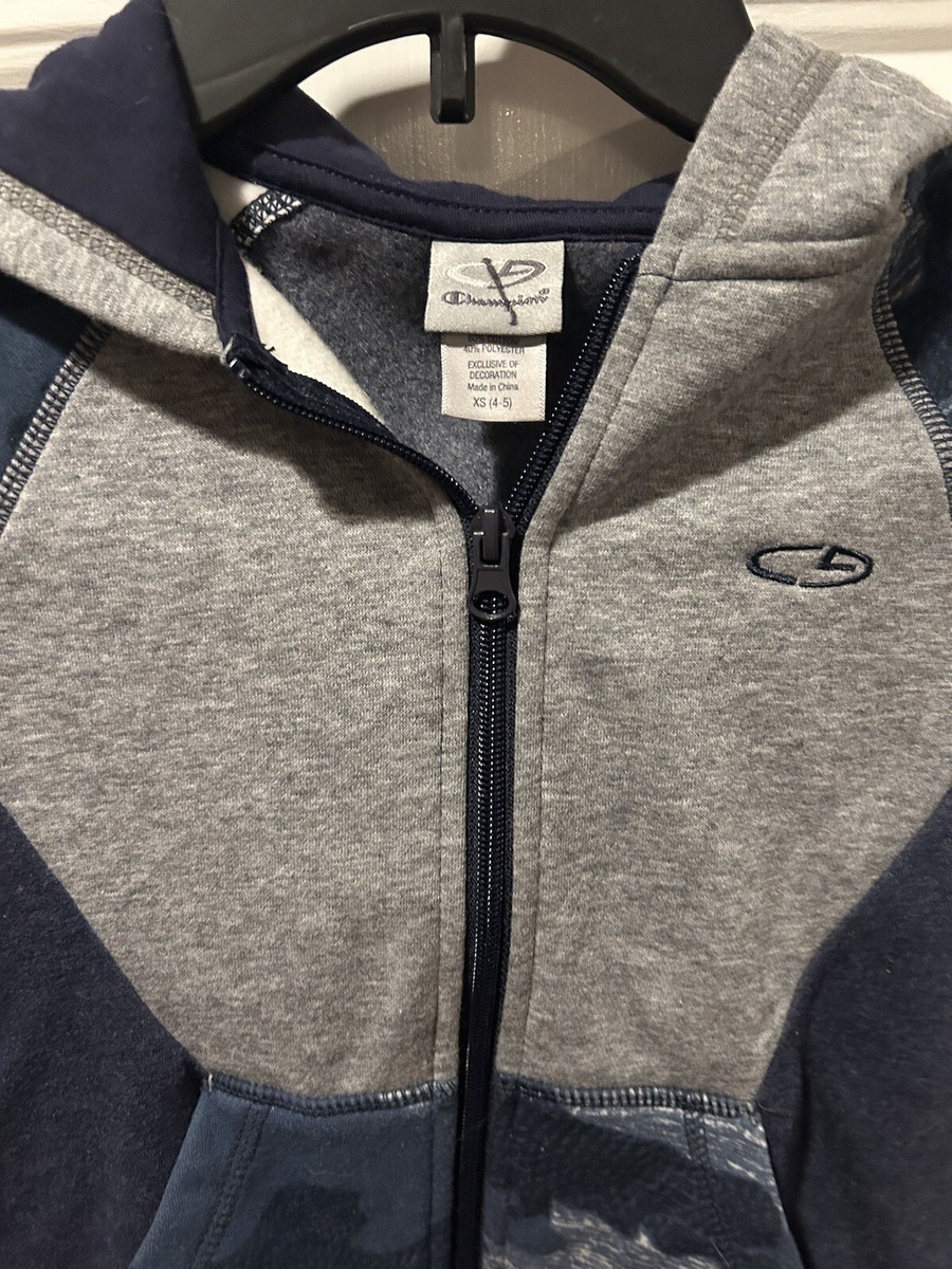 boys xs champion full zip hoodie Kids Youth Camo And Gray New! | eBay