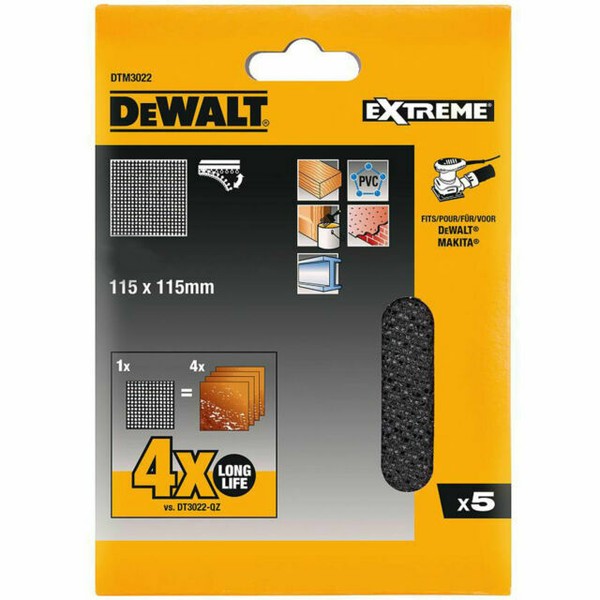 DEWALT 1/4 Mesh Sanding Sheets Fine 120 Grit (pack of 5) Dewdtm3023qz for sale online eBay