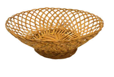 Storage Basket - Natural Hand Made Woven Wicker Coconut Ekel Bread Fruit Basket