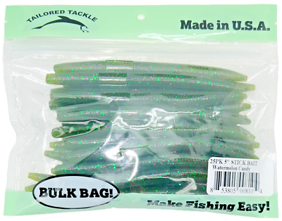Tailored Tackle 25p 5" Wacky Worm Anise Bass Fishing Lure Bait Watermelon Candy | eBay Tailored Tackle 25p 5" Wacky Worm Anise Bass Fishing Lure Bait Watermelon Candy | eBay