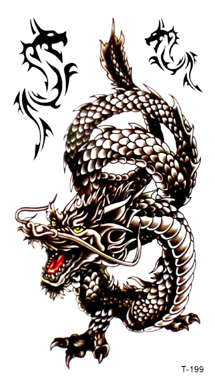 Large Oriental Dragon Temporary Tattoo – TattooIcon