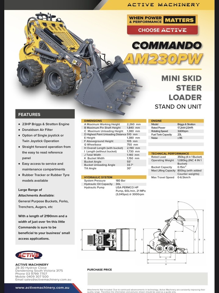 DRY HIRE • Dandenong South Area • loader mini skid steer eBay