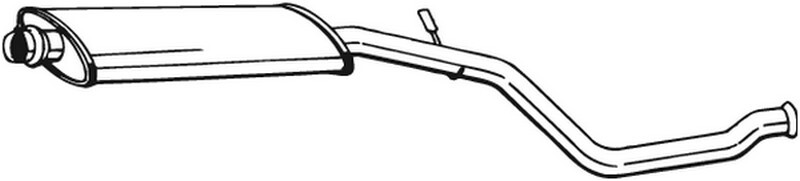 89 CV SILENZIATORE CENTRALE PER PEUGEOT 206 2 VOL/Cod Sp 2A/C 1.6i KW 65 CV 89