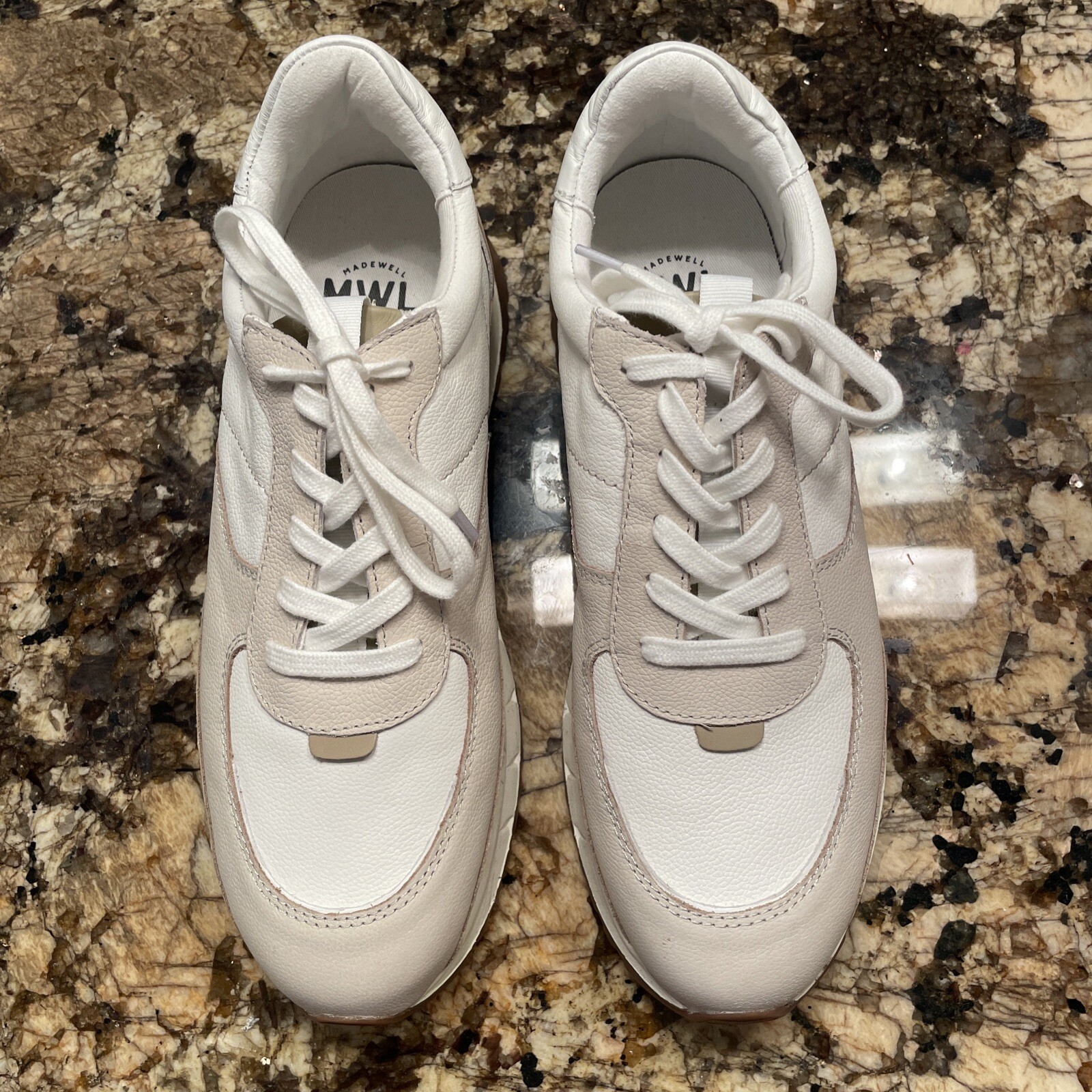 Madewell Antique Cream Kickoff Low Top Sneakers Women Size 11 M8857