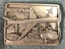 Boeing 757 Roll Out Belt Buckle Jan 13th 1982 Vintage Siskiyou First Flight