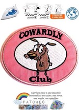 patch Courage the Cowardly club dog iron on toppa termoadesiva leone cane fifone