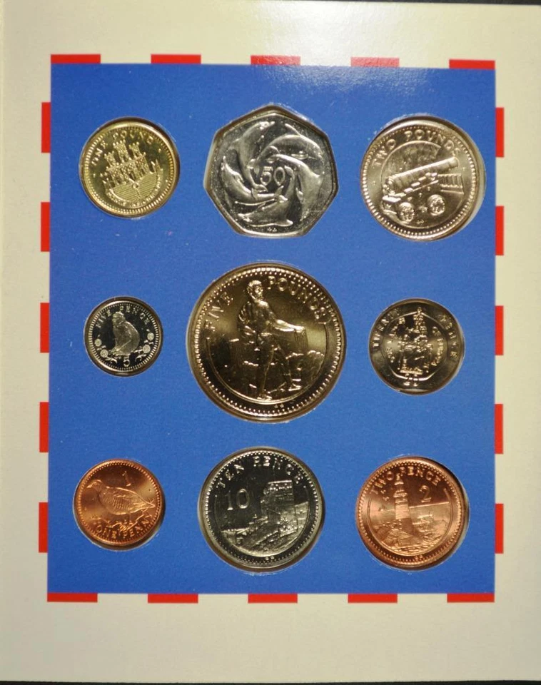 1990 Gibraltar Coin Collection, Uncirculated Set Original Packaging, Pobjoy Mint - Image 3 of 4