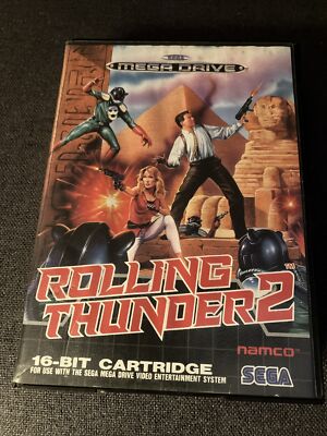 Rolling Thunder 2 - Sega Mega Drive Game & Box - Good Condition