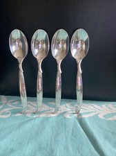 Set of 4 1847 Rogers Bros IS Flair Silver-plate Flatware TeaSpoons