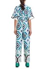 NEW NORDSTROM $170 spring CIEBON Averyn geo print jumpsuit in teal womens sz M — photo 5