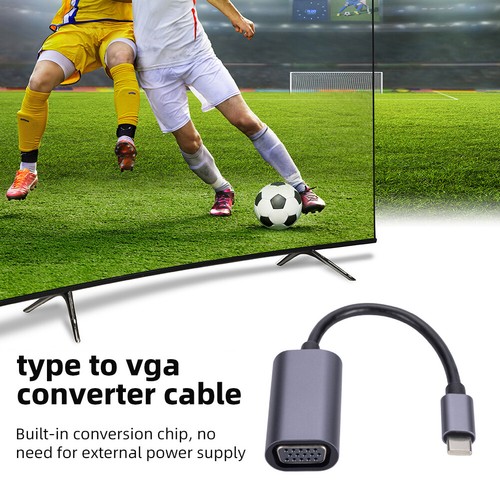 LF# USB C To VGA Video Cable Adapter 1080P HD Converter Cable for MacBook Air/Pr - Afbeelding 1 van 11