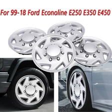 4 New Ford E350 E450 Econoline Van Full Wheel Covers Hub Caps Rim Simulators