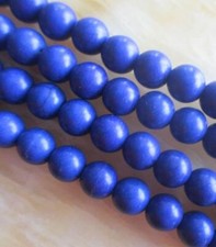 8mm dark blue Turquoise Round Loose Beads 15" HK1099