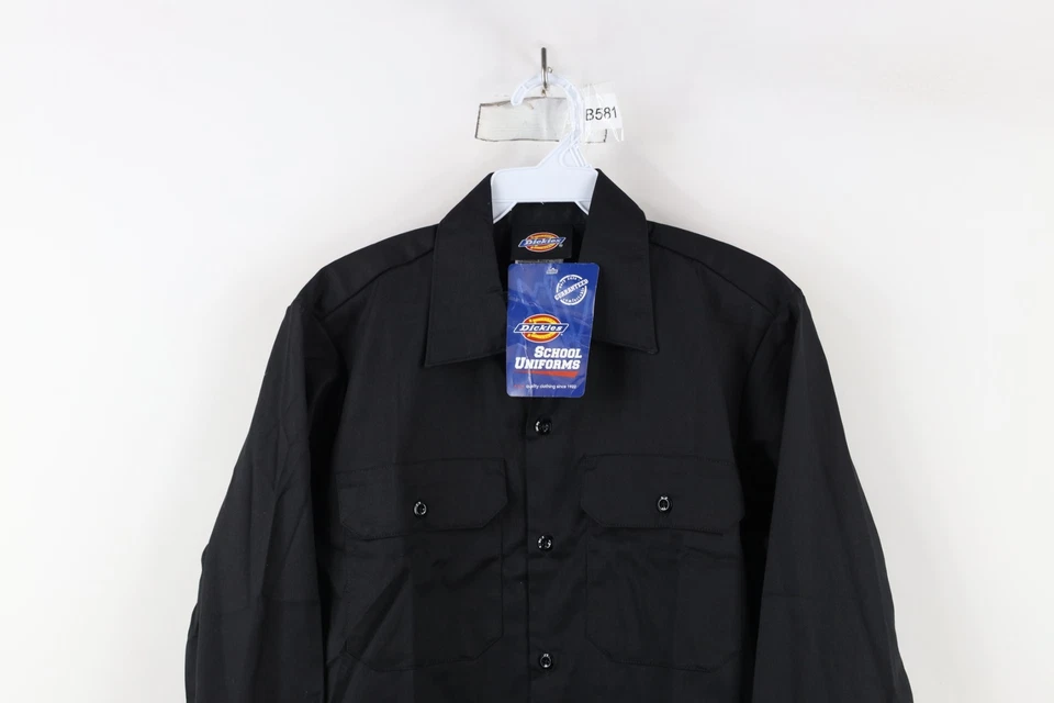 Camisa Deadstock Vintage Y2K 2004 Dickies Niños Grande Ropa de Trabajo Mecánico Botón Foto 2 de 4