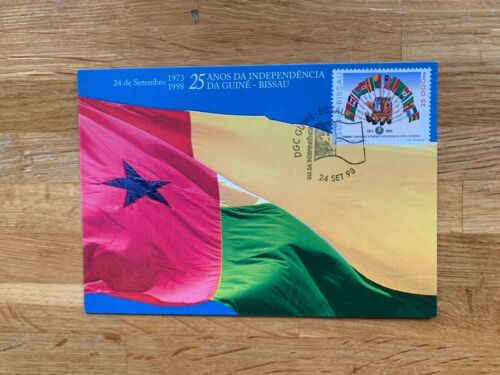 GUINEA BISSAU GUINEE 1998 MAXIMUM CARD FDI INDEPENDENCE ANNIVERSARY 1997 STAMP - Photo 1 sur 2