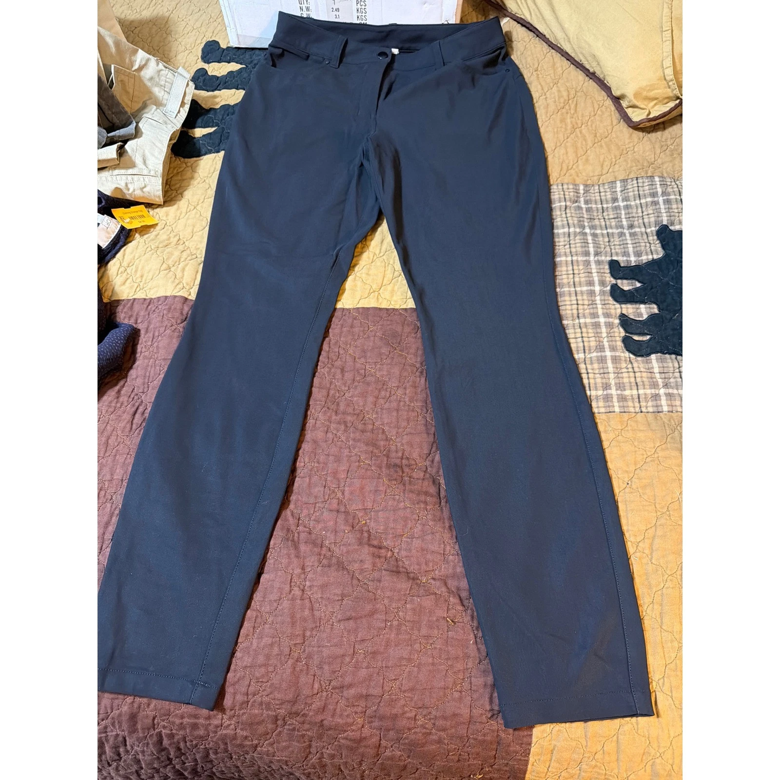 Lululemon Warpstreme Slim Fit Pants Mens 31 Black 5-Pocket Commuter LW5EJBS