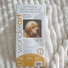 WonderArt Puppy Love Latch Hook Kit 12x12 in Canvas Yarn Instructions