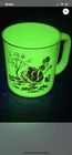 Vintage Vitrock LITTLE BO PEEP Nursery Rhyme Mug - Red On White Milk Glass