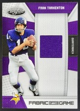 2010 Panini Certified Fran Tarkenton Fabric of the Game /250 Vikings JV2