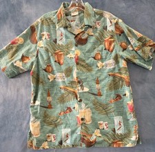 Hard Rock Cafe Maui x Go Barefoot Hawiian Shirt Men's XL Button Made In USA