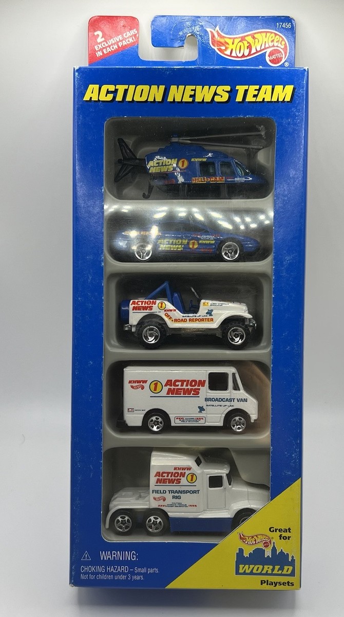 1996 Hot Wheels Action News Team 5 Car Gift Pack #17456