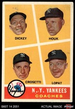 1960 Topps #465 Bill Dickey Yankees Coaches COACH 4 - VG/EX