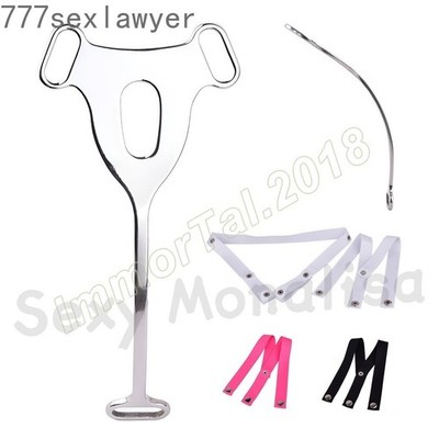 Stainless Steel Male Chastity Device Sissy Flat Cage for Men Locking Belt CC609