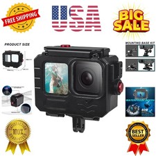 263FT/80M Aluminum Alloy Waterproof Case for Go Pro Hero13/Hero12/Hero11/Hero...