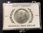 1967 Kennedy Silver Half Dollar UNC! Holder! ENN Cards