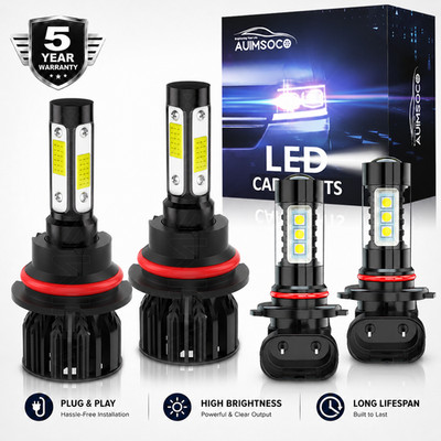 For Chrysler Voyager 2001-2008 6500K LED Headlight Hi&Low Beam Fog Light Bulbs