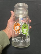 Vintage M&M's Mars 1984 LA Olympic Candy Jar 7.75" with Lid