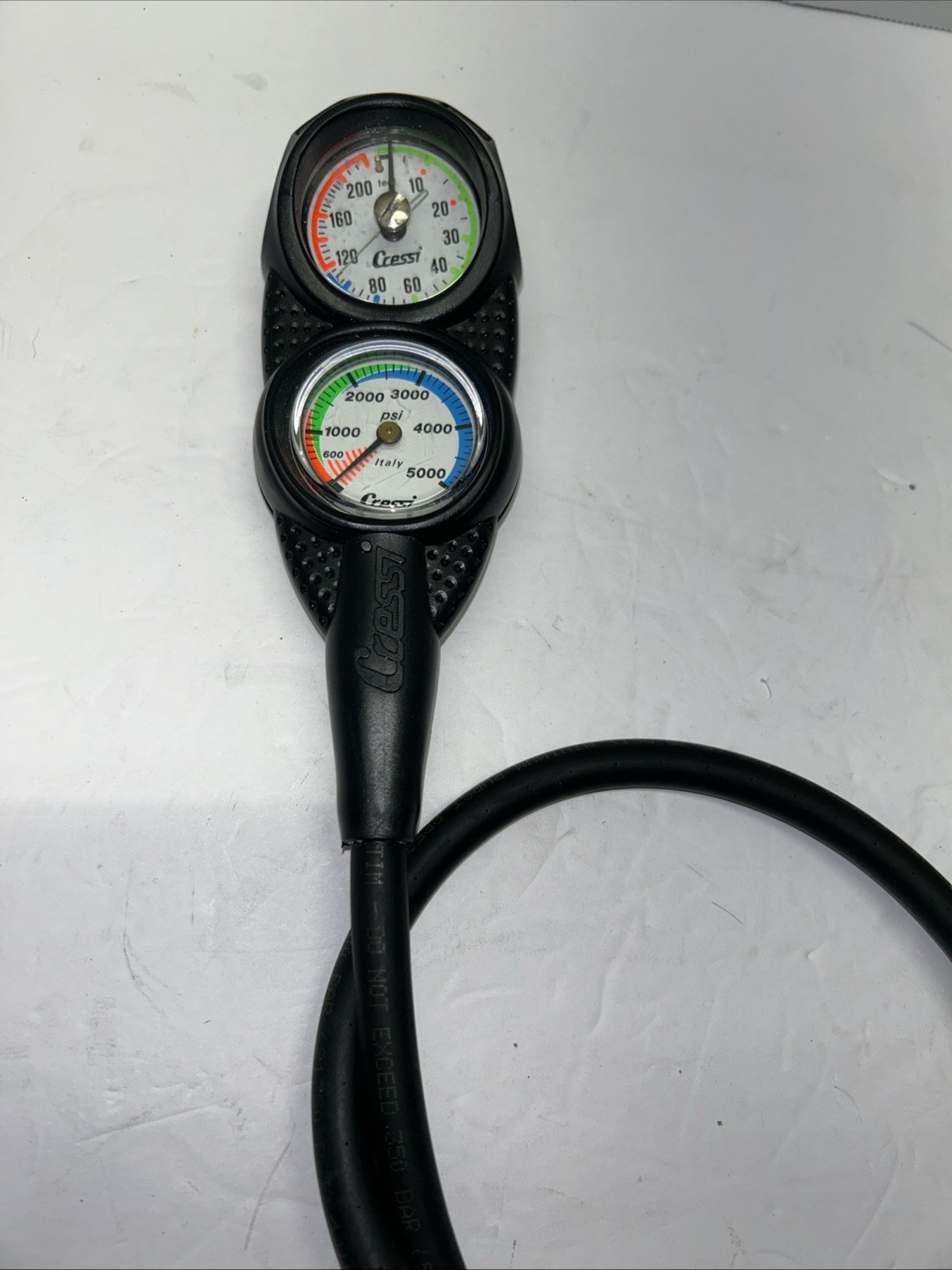 Used Cressi Mini 2 Console in PSI/FEET Scuba Gauge - Imperial