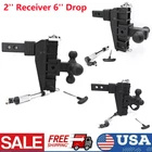 Trailer Hitch Fits 2" Receiver 6" Adjustable Drop Hitch Dual Ball / Tri-Ball US