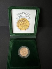 1980  Proof Full Gold Sovereign .