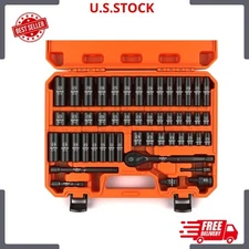 3/8" Drive 50-Piece Socket Set, SAE & Metric, Cr-V, Ratchet, Extension & Univers