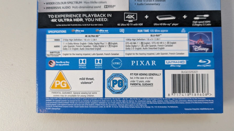 Coco - Disney Pixar - 4K Ultra HD UHD + Blu-Ray - Brand Sealed With Slipcover - Image 3 of 4