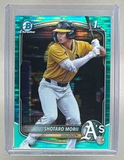 Shotaro Morii 2025 Bowman Chrome #BCP-170 Aqua Pulsar Refractor 1st RC /125