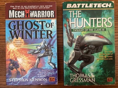 MechWarrior Ghost of Winter & Battletech The Hunters by Kensin & Gressman Books